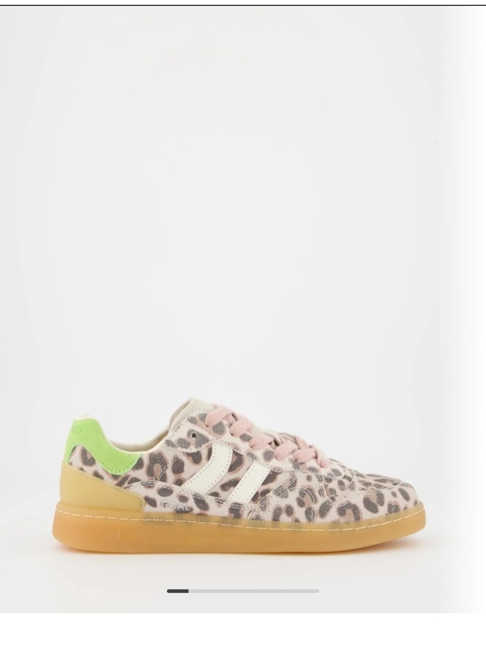 Coolway Goal Leopard-Print Low-Top Sneakers in Pink and Green Accents
